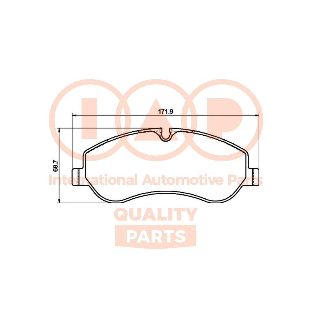 Kit de plaquettes de frein, frein à disque IAP QUALITY PARTS 704-04053