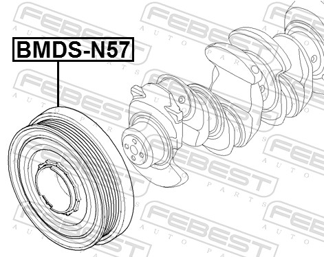 Poulie, vilebrequin FEBEST BMDS-N57
