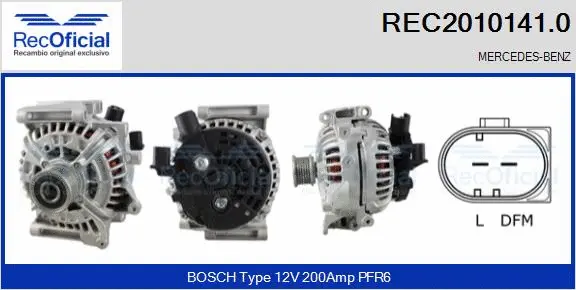 Alternateur RECOFICIAL REC2010141.0