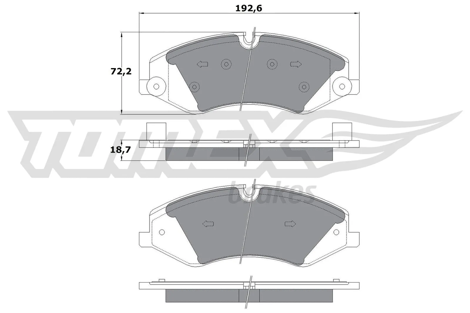 Kit de plaquettes de frein, frein à disque TOMEX Brakes TX 17-73