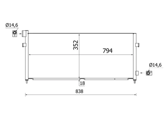 Condenseur, climatisation MAHLE AC 964 000S