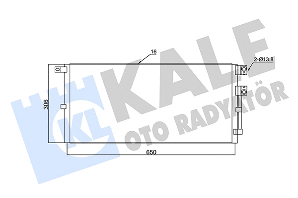 Condenseur, climatisation KALE OTO RADYATÖR 345480