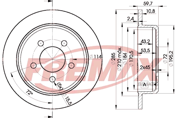 Disque de frein FREMAX BD-5116