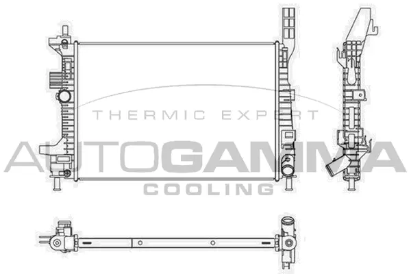 Radiateur, refroidissement du moteur AUTOGAMMA 107522