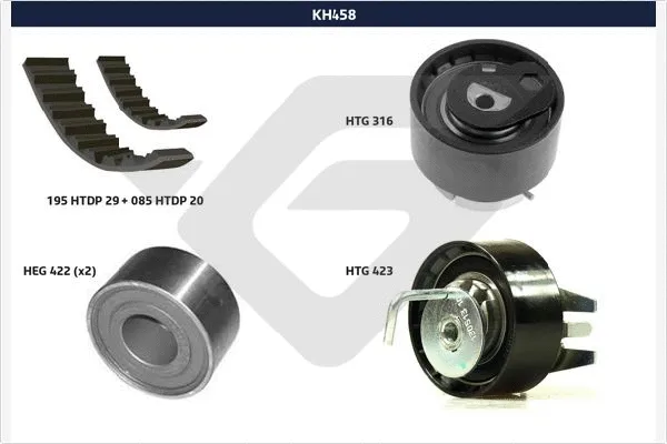 Kit de courroie crantée HUTCHINSON KH 458
