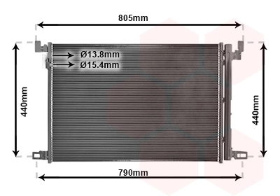 Condenseur, climatisation VAN WEZEL 58015705