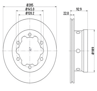 Disque de frein MTR 12108533