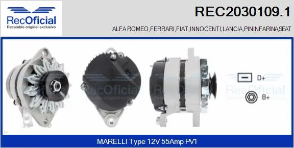 Alternateur RECOFICIAL REC2030109.1