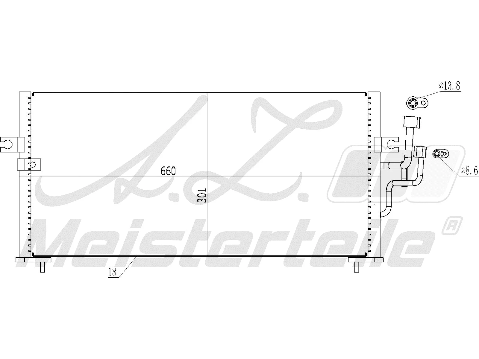 Condenseur, climatisation A.Z. Meisterteile AZMT-45-030-1493