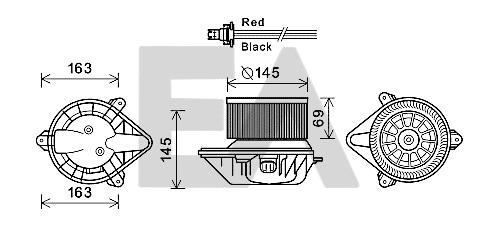 Moteur électrique, pulseur d'air habitacle EACLIMA 42A60013