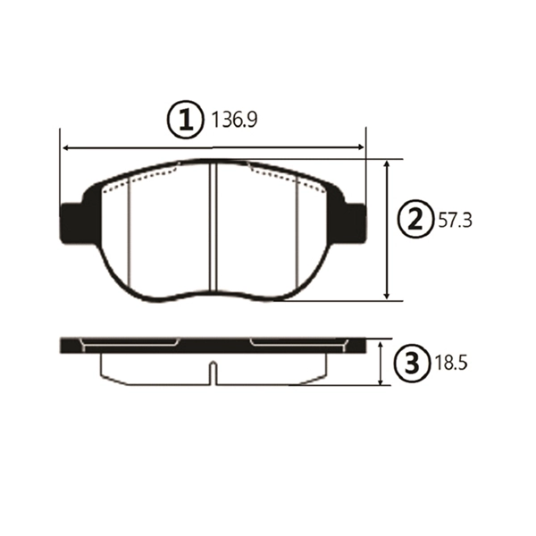 Kit de plaquettes de frein, frein à disque CTR GK0893