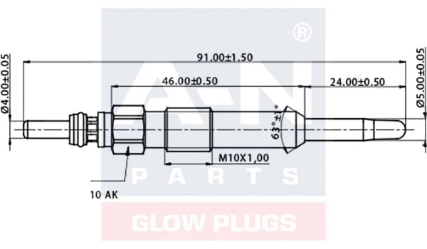 Bougie de préchauffage A-N PARTS A-N093227