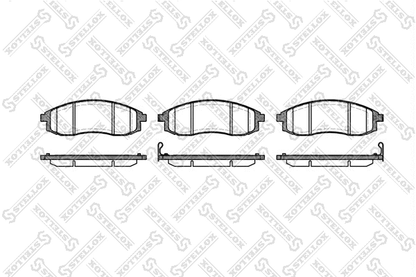 Kit de plaquettes de frein, frein à disque STELLOX 609 012-SX