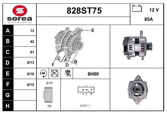 Alternateur STARTCAR 828ST75