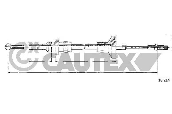Tirette à câble, commande d'embrayage CAUTEX 763190