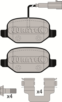 Kit de plaquettes de frein, frein à disque JURATEK JCP8019