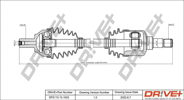 Arbre de transmission Dr!ve+ DP2110.10.1023