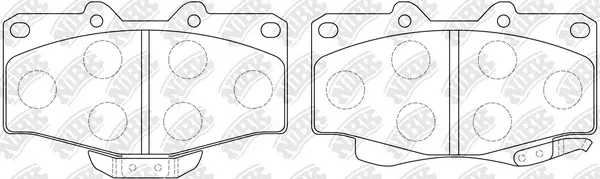 Kit de plaquettes de frein, frein à disque NiBK PN1219