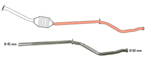 Tube de réparation, catalyseur HJS 91 22 8051