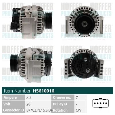 Alternateur HOFFER H5610016