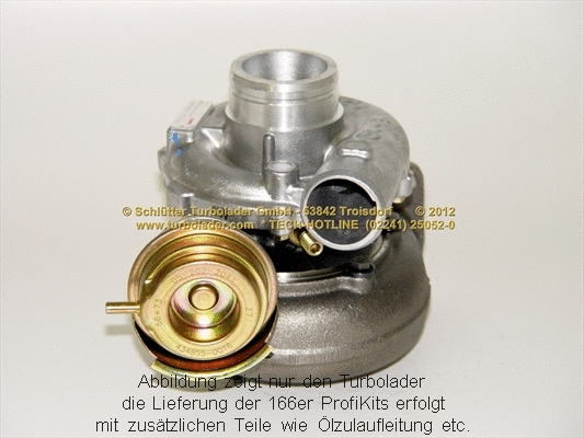 Turbocompresseur, suralimentation SCHLÜTTER TURBOLADER 166-02320MAX