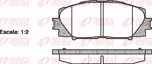Kit de plaquettes de frein, frein à disque REMSA 1224.00