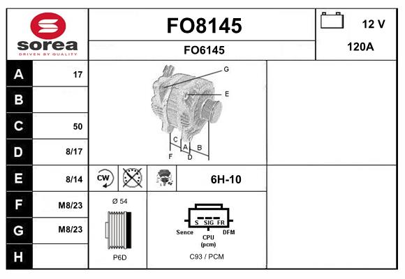 Alternateur SNRA FO8145