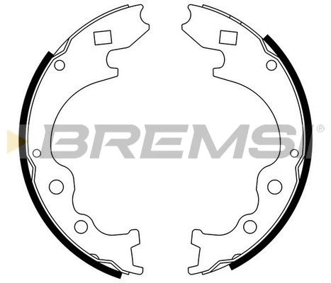 Jeu de mâchoires de frein, frein de stationnement BREMSI GF0786