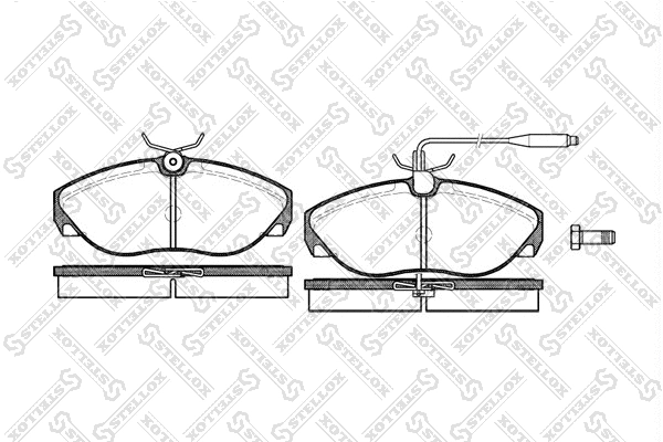Kit de plaquettes de frein, frein à disque STELLOX 497 002B-SX
