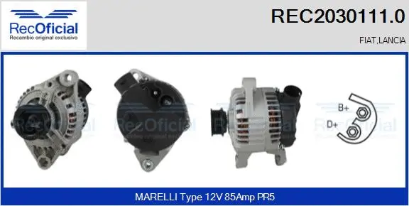 Alternateur RECOFICIAL REC2030111.0