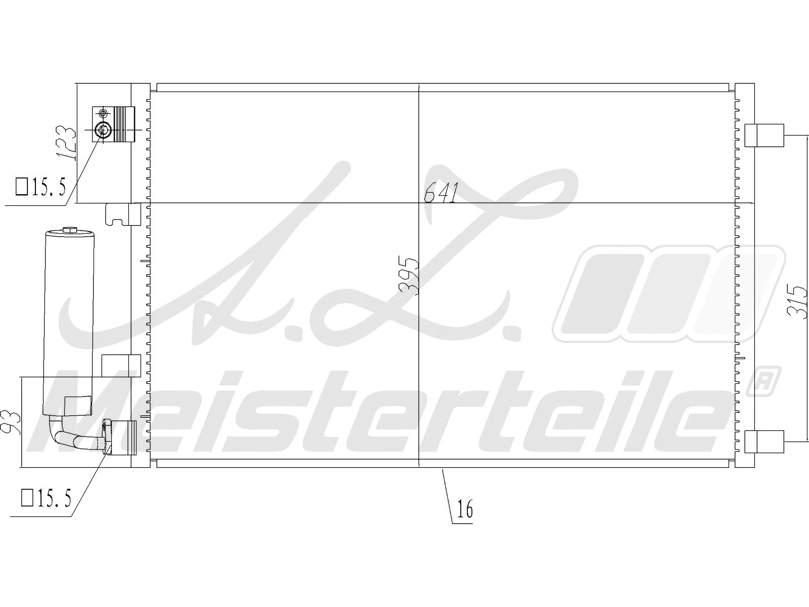 Condenseur, climatisation A.Z. Meisterteile AZMT-45-030-1009