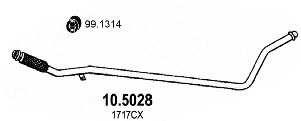 Tuyau d'échappement ASSO 10.5028