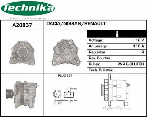 Alternateur Technika A20837
