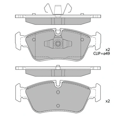 Kit de plaquettes de frein, frein à disque HAGEN GP2160