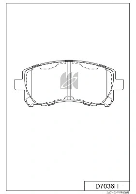 Kit de plaquettes de frein, frein à disque MK Kashiyama D7036H