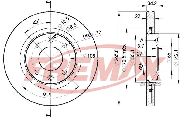 Disque de frein FREMAX BD-4750