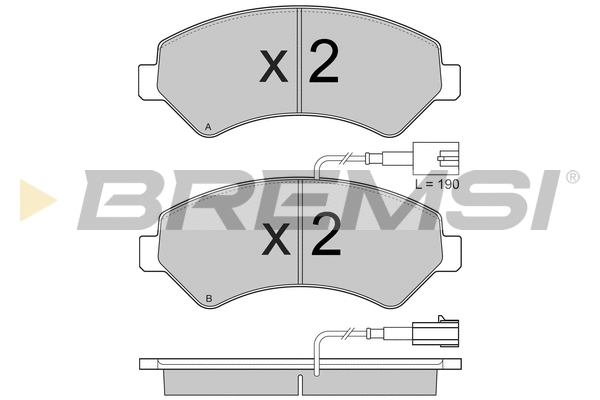 Kit de plaquettes de frein, frein à disque BREMSI BP3871