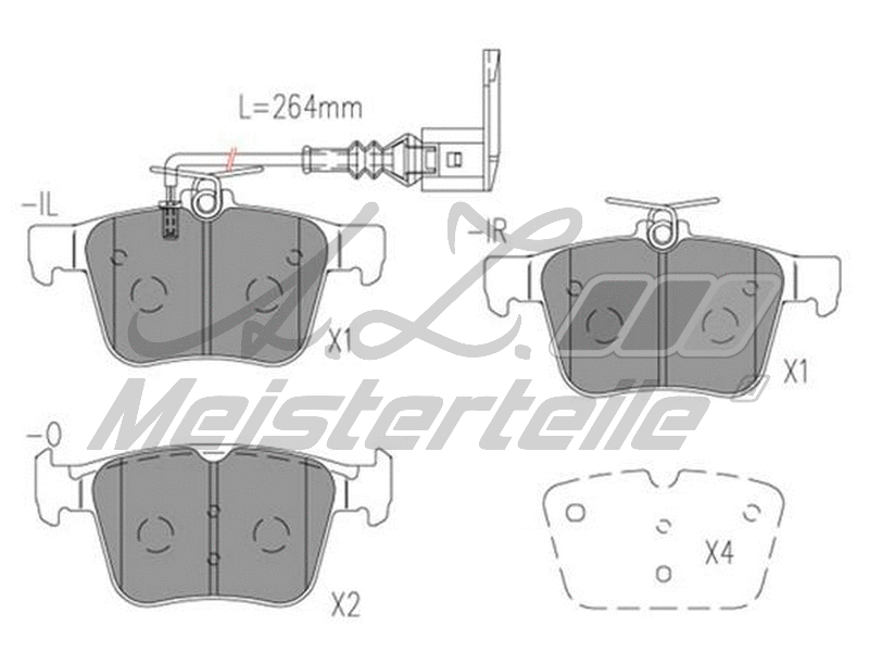 Kit de plaquettes de frein, frein à disque A.Z. Meisterteile AZMT-44-022-2653