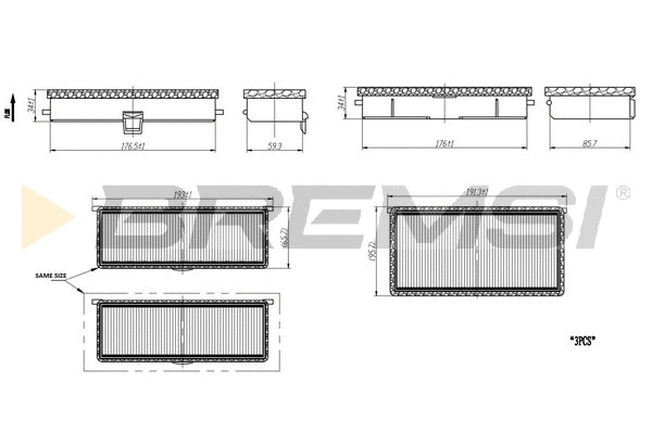 Filtre, air de l'habitacle BREMSI FC1557
