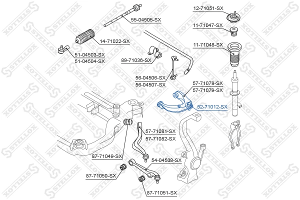Rotule de suspension STELLOX 52-71012-SX