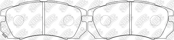 Kit de plaquettes de frein, frein à disque NiBK PN7247
