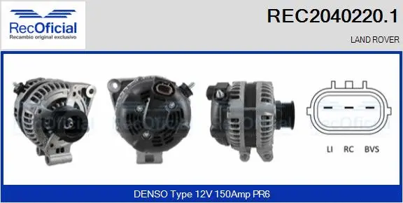 Alternateur RECOFICIAL REC2040220.1