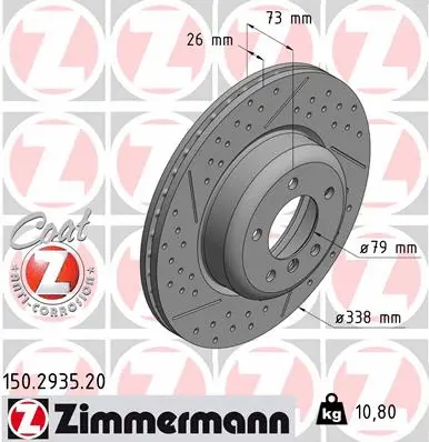 Disque de frein ZIMMERMANN 150.2935.20