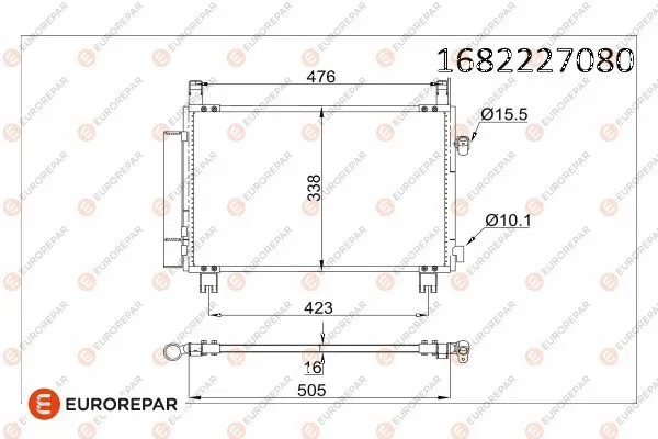 Condenseur, climatisation EUROREPAR 1682227080