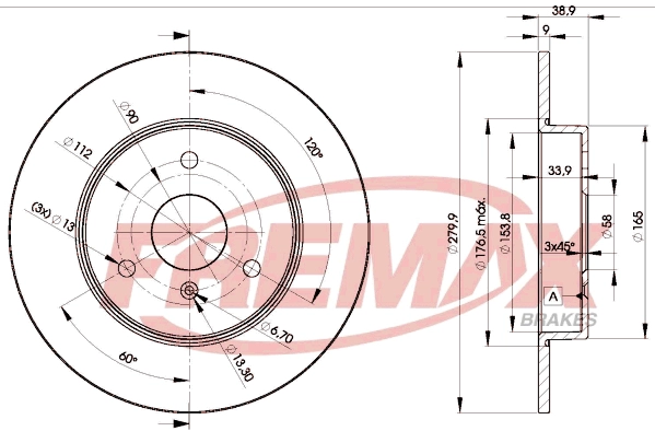 Disque de frein FREMAX BD-4341