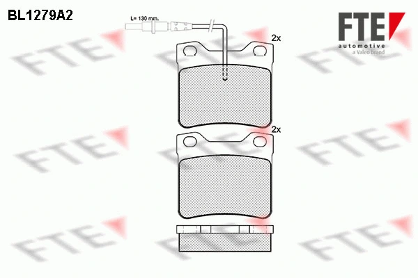 Kit de plaquettes de frein, frein à disque FTE 9010088