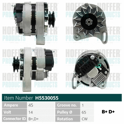 Alternateur HOFFER H5530055