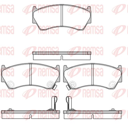 Kit de plaquettes de frein, frein à disque REMSA 0592.42