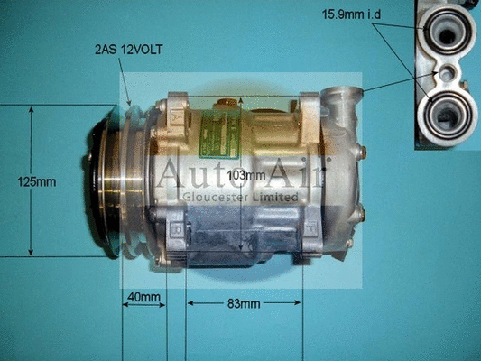 Compresseur, climatisation AUTO AIR GLOUCESTER 14-1109