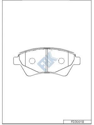 Kit de plaquettes de frein, frein à disque FBK FD30018